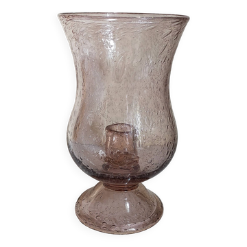 Vintage Biot blown glass tealight holder