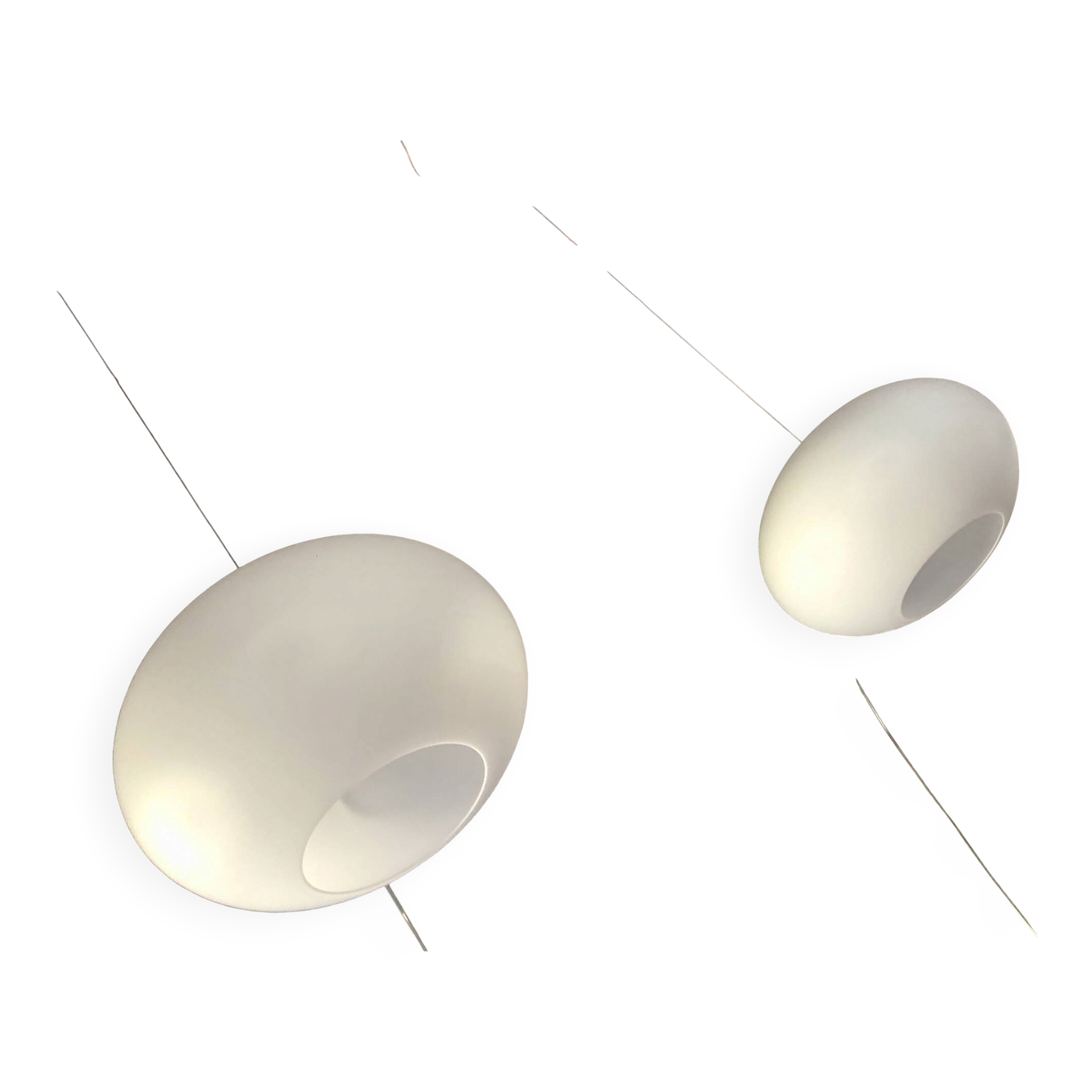 Prandina ZERO S33 - Double Suspension - Mario Mengotti - Opaline Glass
