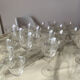Engraved crystal glass service