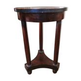Empire-style sellette in mahogany and marble