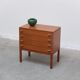 Commode suédoise en teck avec poignées en métal, années 1970