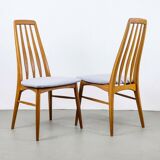 Set of 6 eva vintage chairs in Teak Niels Koefoe Hornslet Midcentury 60s