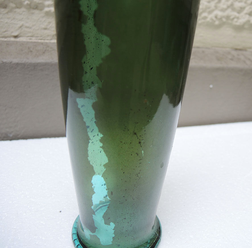 Old blue glass bottle