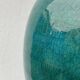 Ball lamp base in cracked ceramic and signed blue green