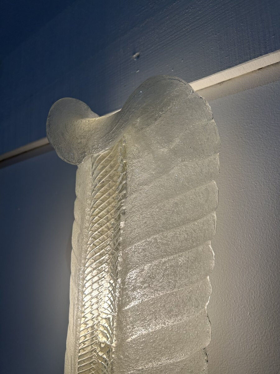 Applique Murale Feuille en Verre de Murano attribuée à André Arbus pour Barovier & Toso, 1950s
