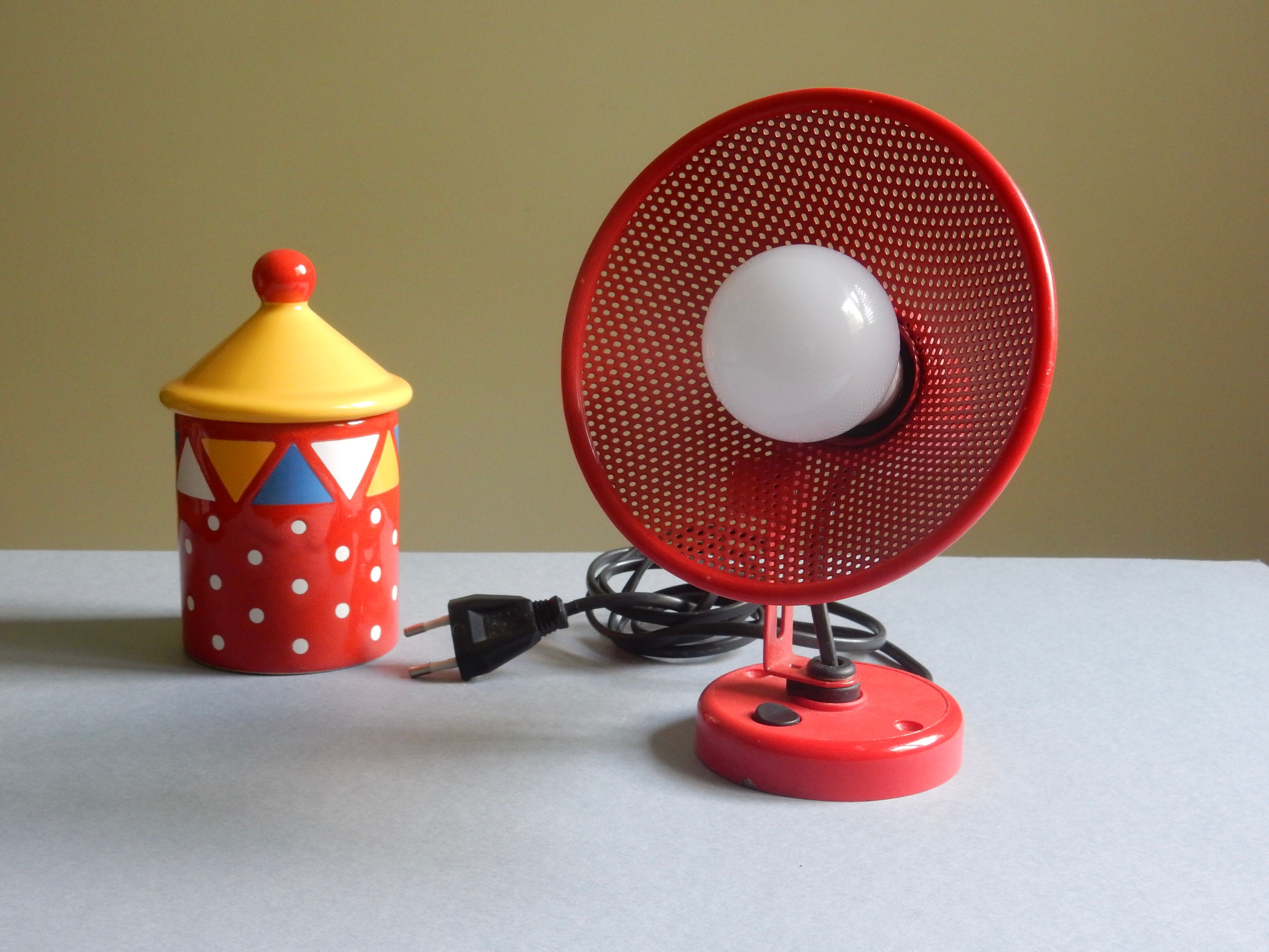 Red wall lamp from the 80