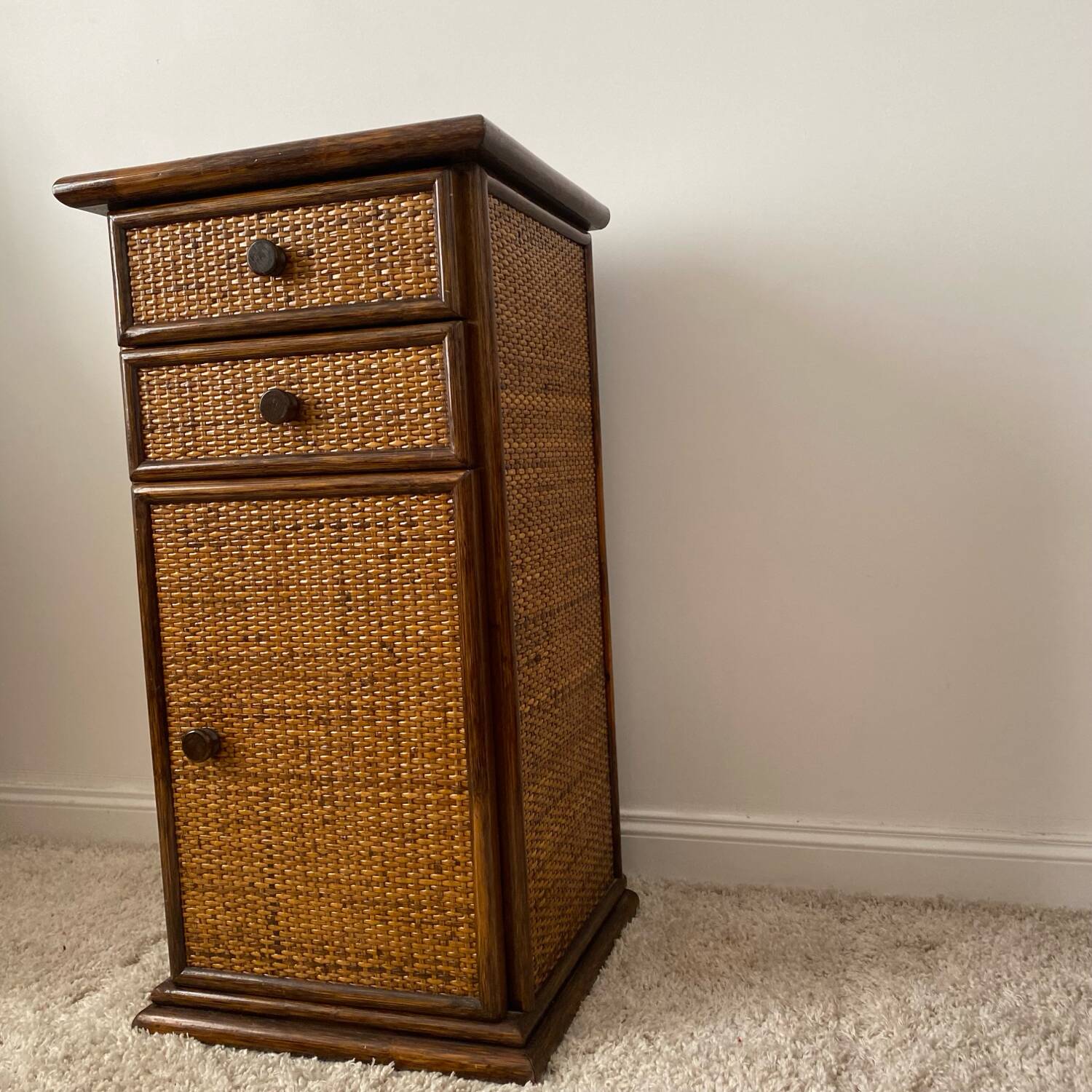 Roche bobois Maugrion rattan chiffonier