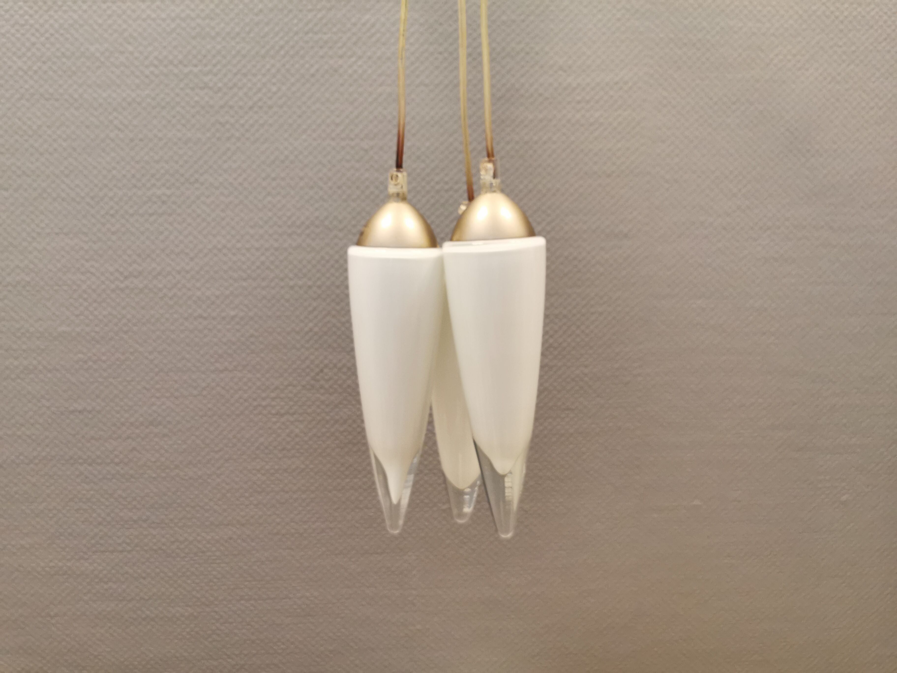 Three icicle hanging lamps