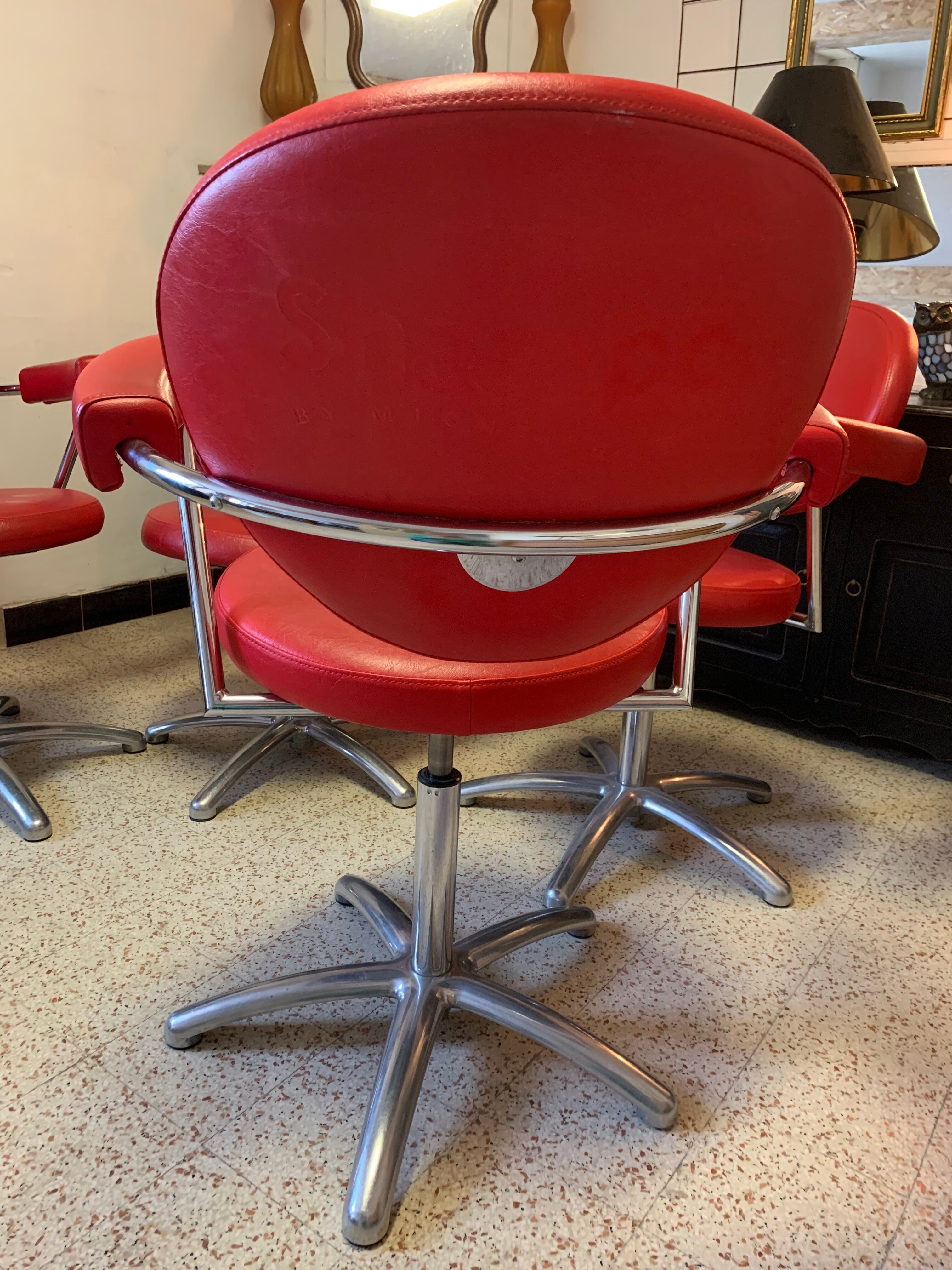 4 barber armchairs