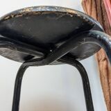 Old black industrial stool