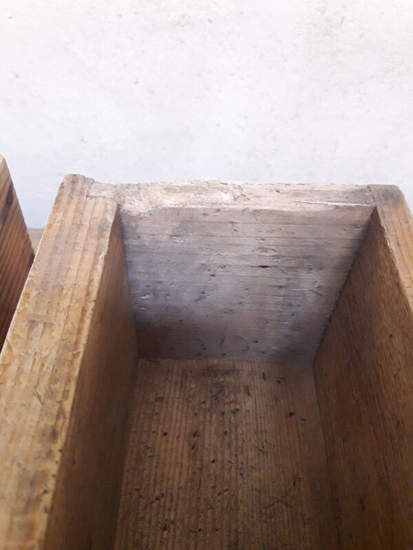 Lot de 8 tiroirs d'atelier avec poignées en bronze