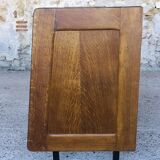 Small vintage row with sliding doors, metal legs Circa 50's