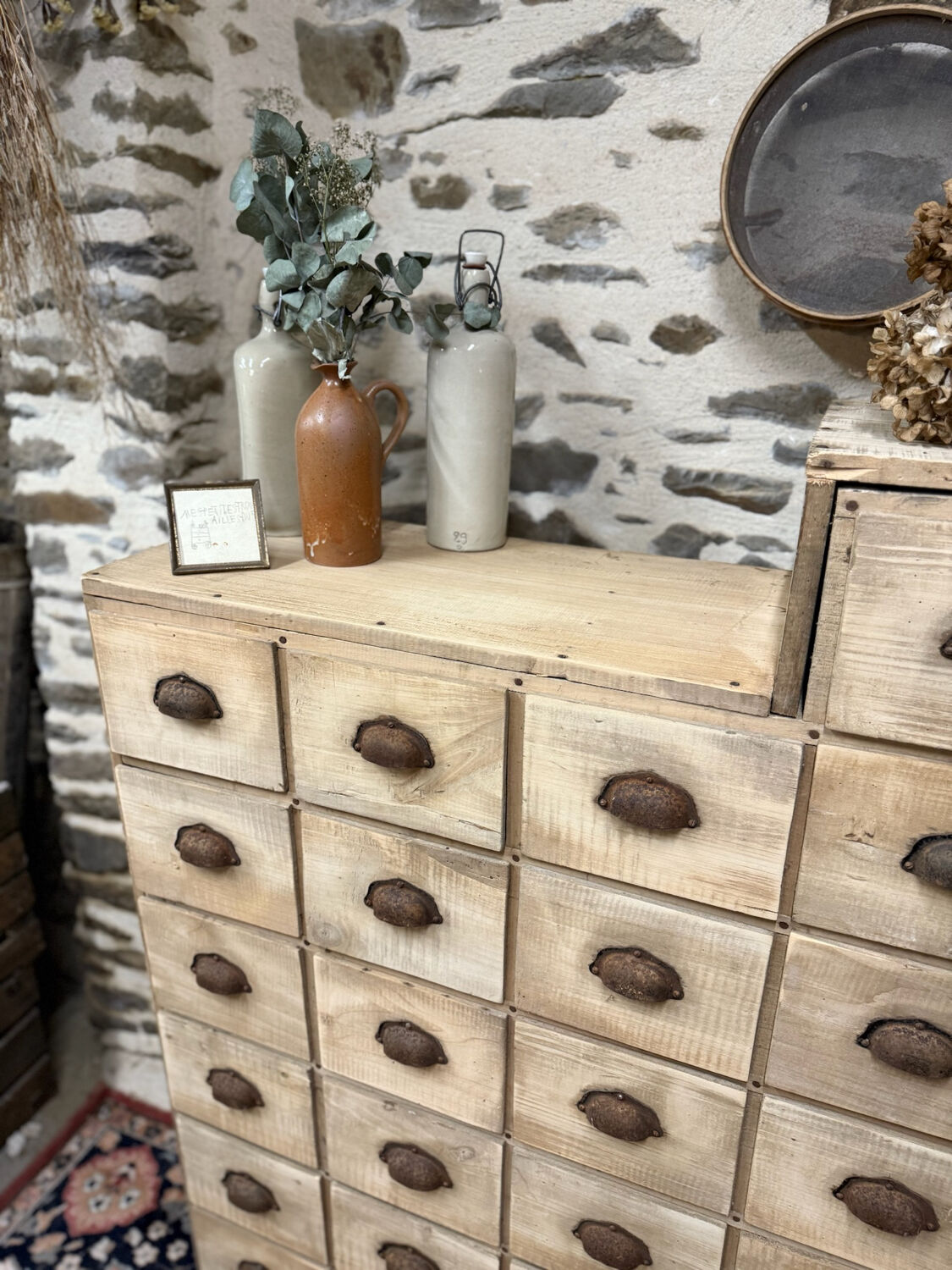Magnificent wooden workshop cabinet.