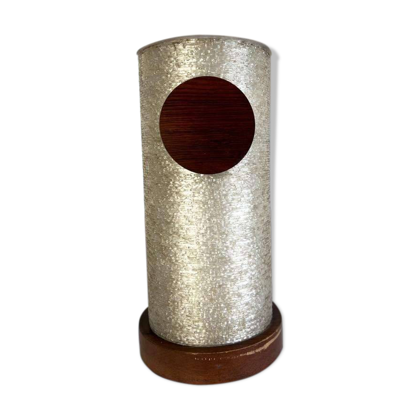 Vintage umbrella stand with wood accents