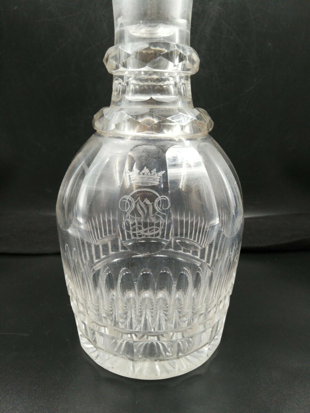 19th-century crystal carafe