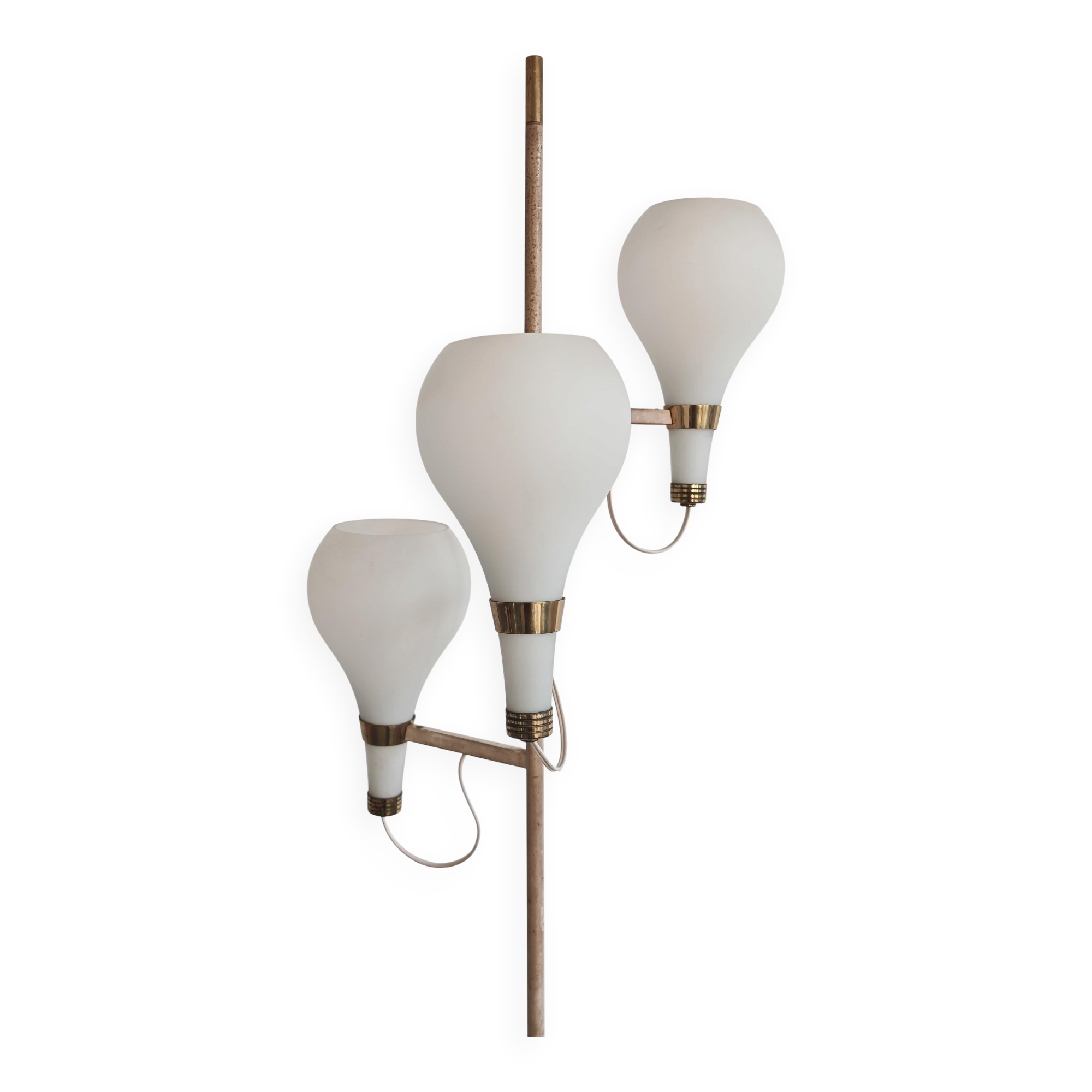 Lampe sur pied 3 bras Mid Century Modern Stilnovo 1950