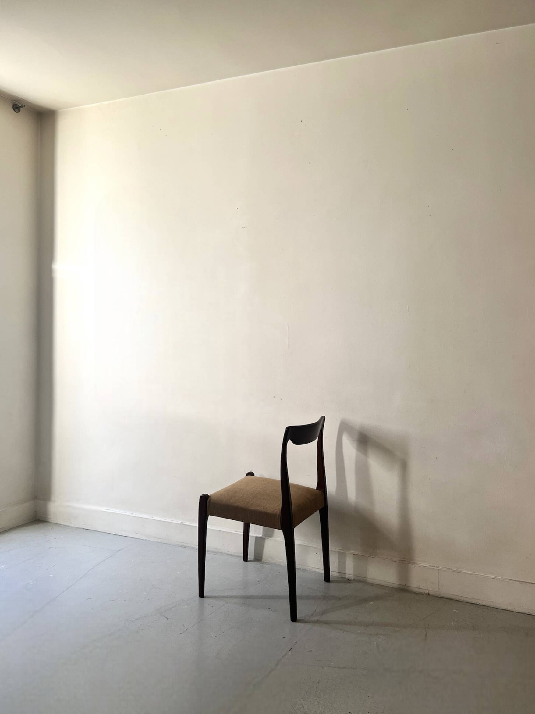 Scandinavian chair in teak & velvet by Niels Otto Moller, Denmark 1950