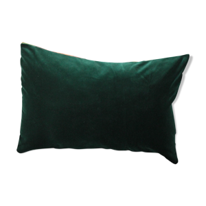 Coussin vert et or en