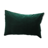 Editor's green and gold velvet cushion 30 x 50 cm