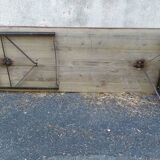 Folding wooden and metal table