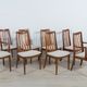 Mid-Century Teak and Fabric Dining Chairs by Leslie Dandy for G-Plan, 1960s, Set of 8