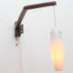 1960s boomerang wall lamp opaline glass