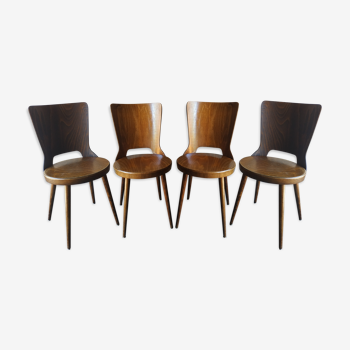 Set of 4 chairs bistro "Mondor' by Baumann 60 years