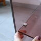 Vintage plexiglass bedside table