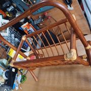 Porte revue rotin vintage 1960 env