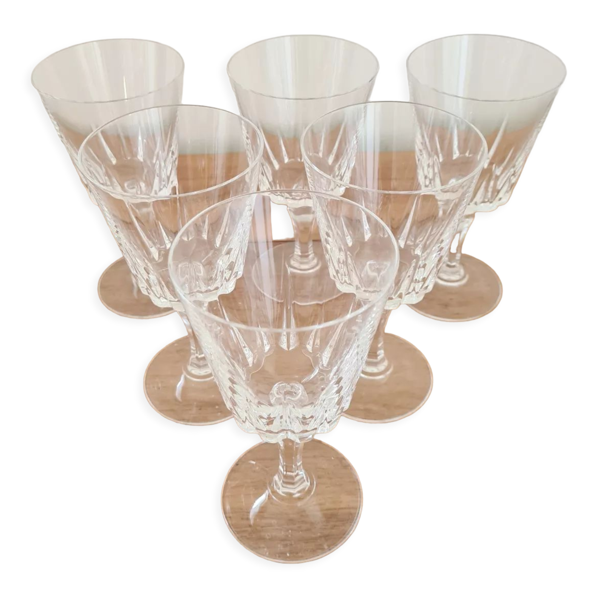 Crystal water glasses from Arques