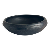 Plat Abron "Kânâh" in smoked terracotta | Ø 31cm diameter