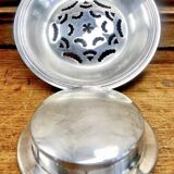 Christofle shell butter dish silver metal cookie cutter butter mold