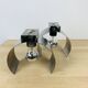 Pair of 70's brushed aluminum space age wall lights