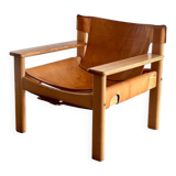 Leather lounge chair 'Natura', Karin Mobring, Ikea, Sweden, 70s