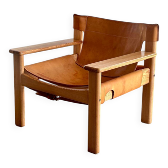 Leather lounge chair 'Natura', Karin Mobring, Ikea, Sweden, 70s