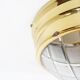 Pair of vintage brass ceiling lights with glass globe
