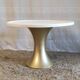White and gold "tam tam" coffee table – 60s/70s