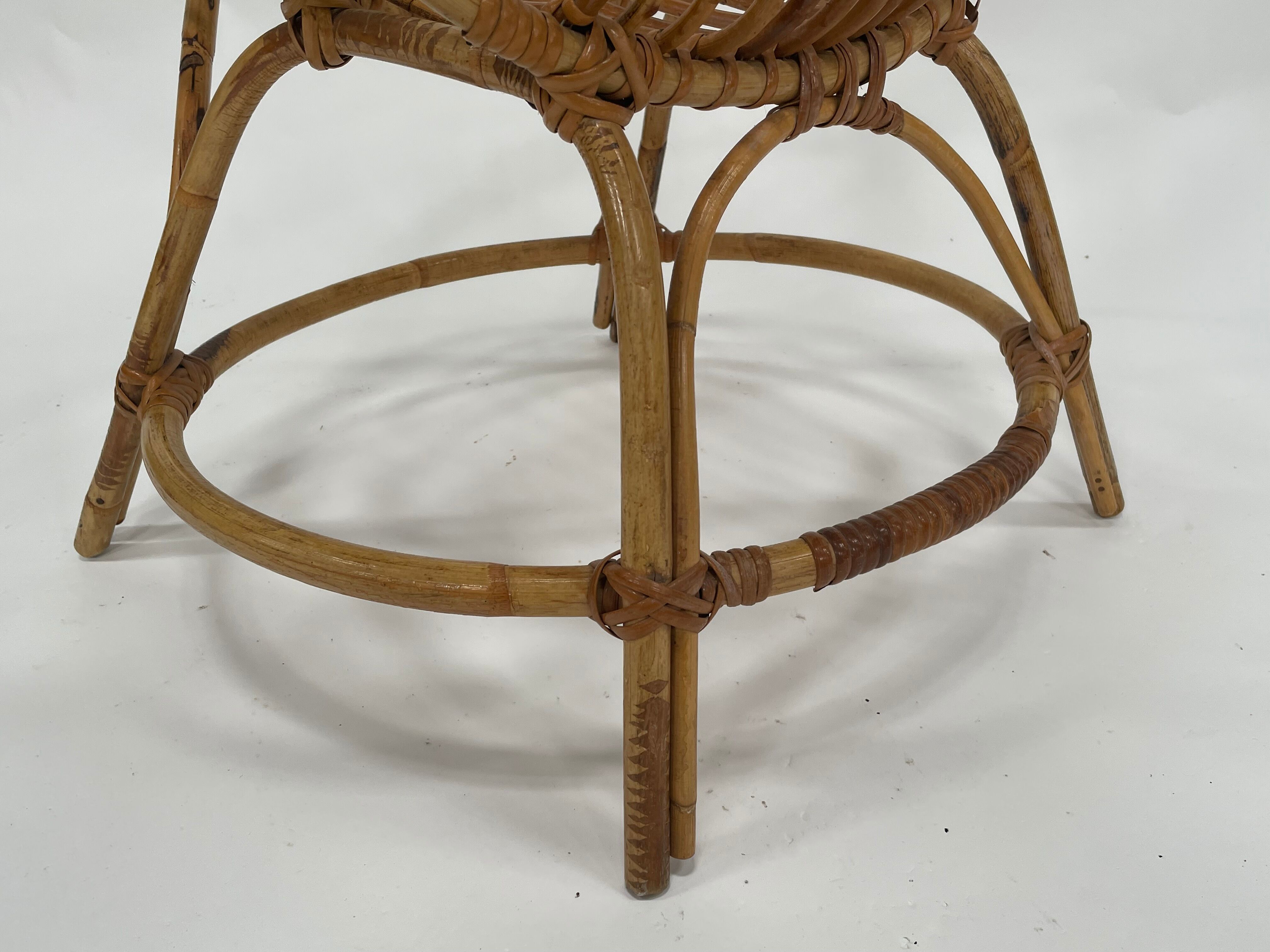 Vintage rattan chair by Dirk van Sliedregt Rohe Noordwolde 1960 in the Netherlands