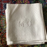 4 napkins with cotton monogram