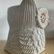 Vintage ceramic owl cache pot signed