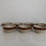 Set of 7 small stoneware bowls