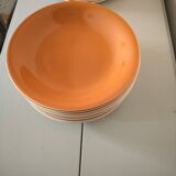 Orange dinner service from Salins