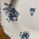 Blue flowered ironstone deep plates from Saxony