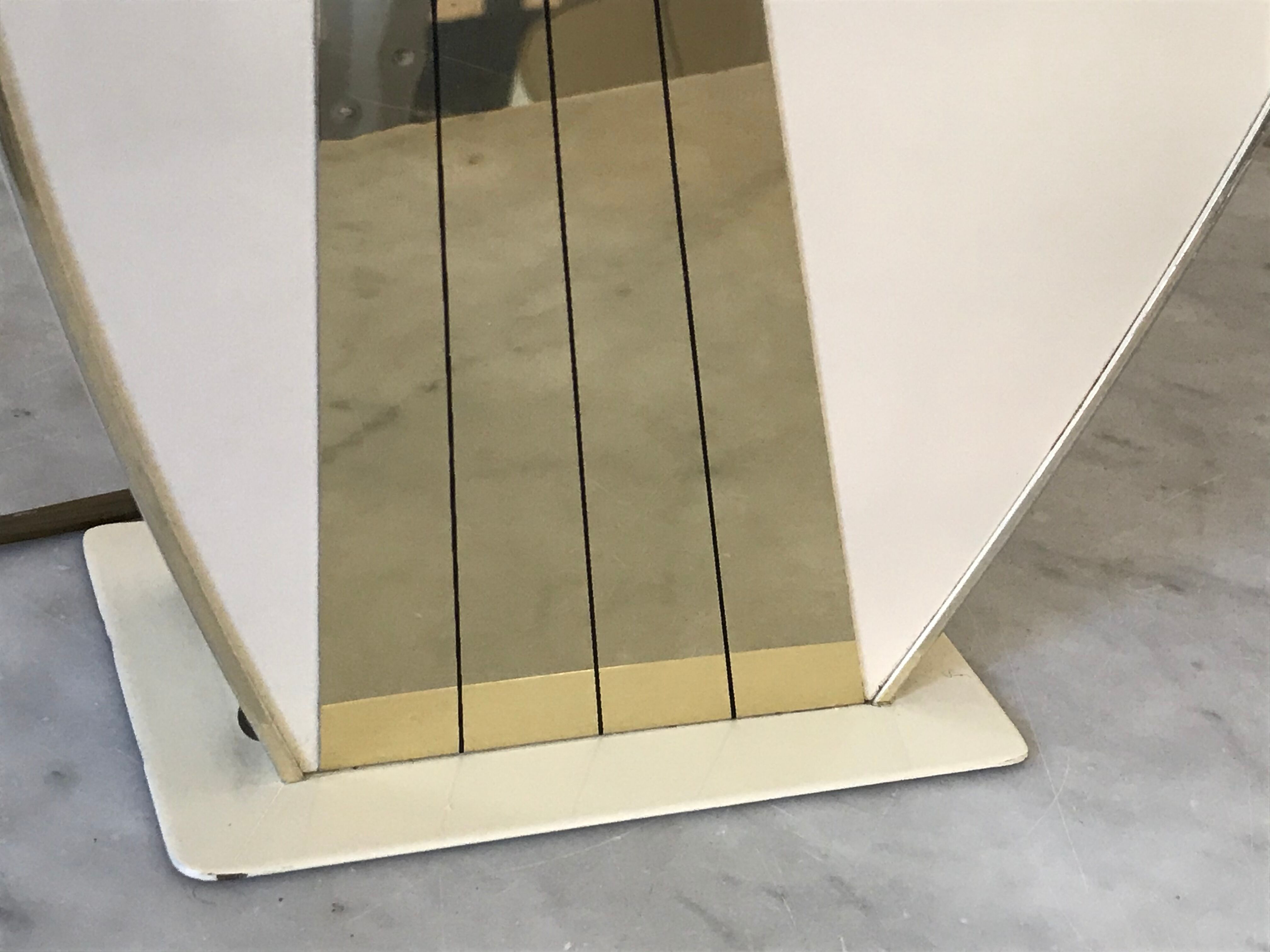 Lace-up and brass lamp