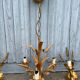 Chandelier and Pair of Wheat Sheaf Wall Lights