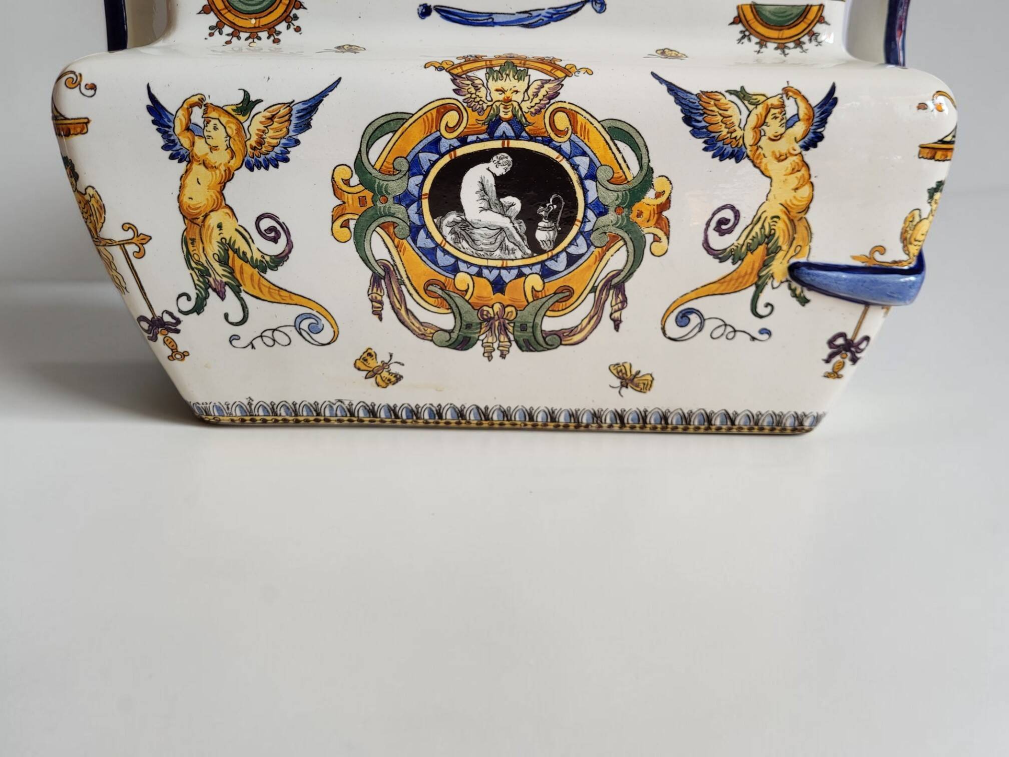 Jardinière en faïence de Gien XIXème
