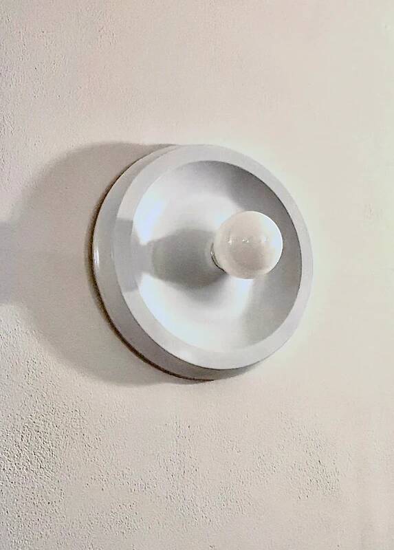 Mid-century aluminum space age disco wall/ceiling light - 1970