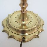 Solid brass lamp foot turned vintage