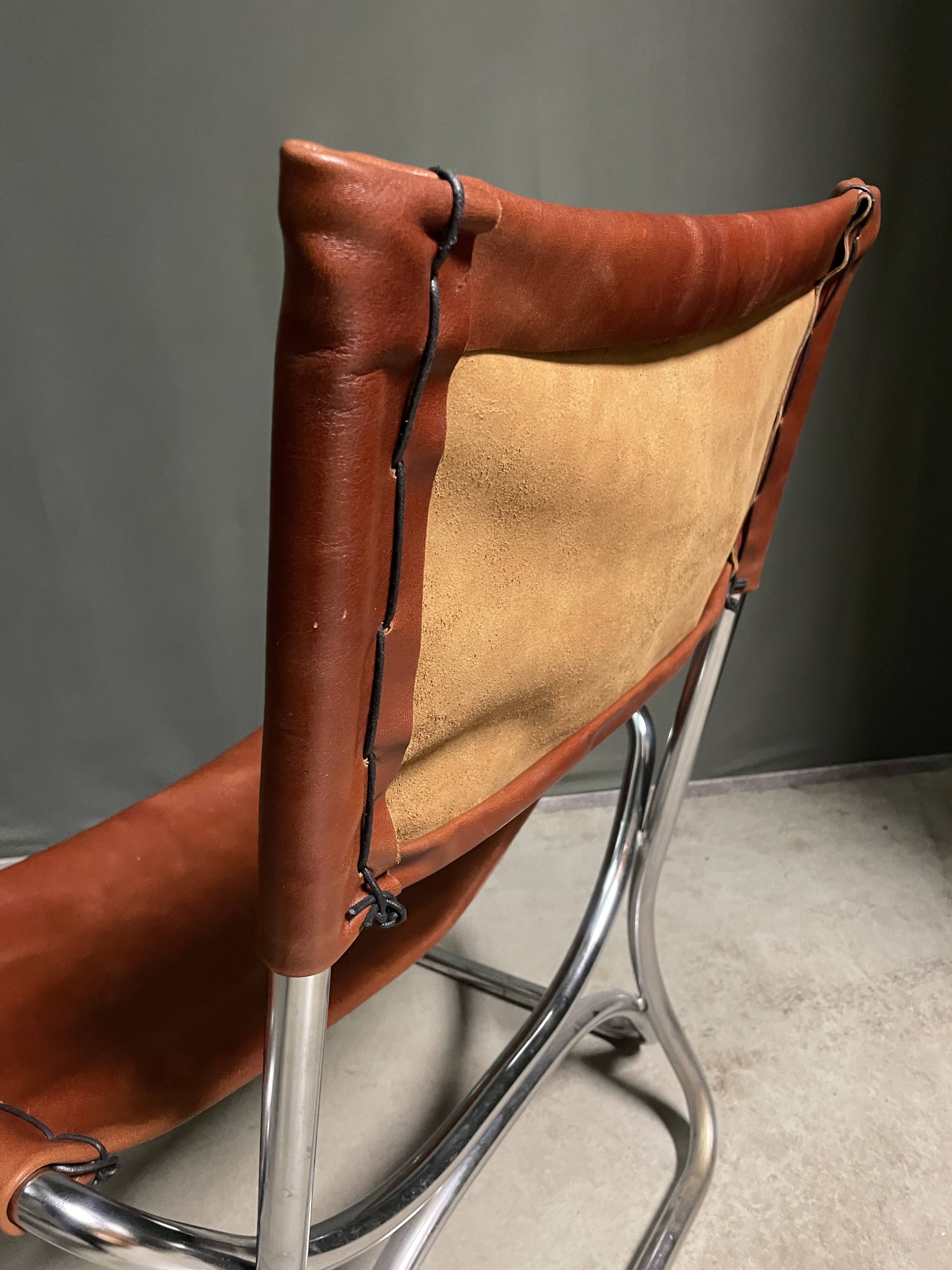 1960's tubular framed armchair