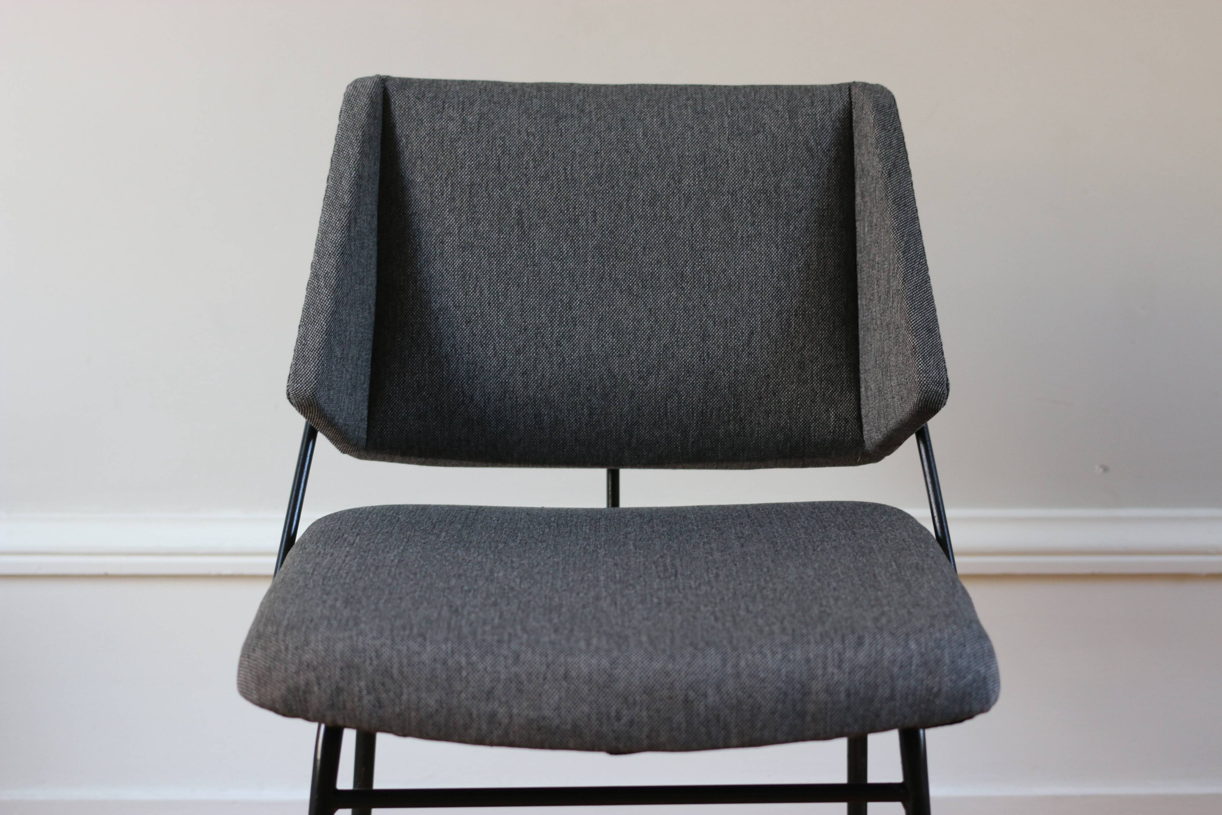 Series of 6 vintage modernist chairs Raphael Raffel, 1950s